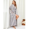 RONGTAI Womens Robes Plush Fleece Hooded Bathrobe Thick Nightgown with