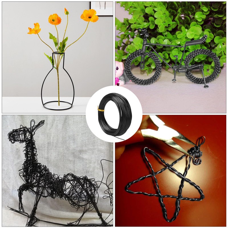 POPOYU 50 m Aluminium Wire 1 mm, Craft Wire Silver