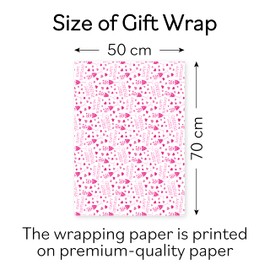 Hunts England - 1 Sheet Of Best Friend Birthday Fabulous Fun Wrapping Paper - Includes 2 Gift Tags - Friend Female Folded Gift Wrap - Still Totally Fabulous Collection - Best Friend Gift Wrap