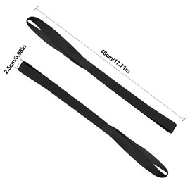 Focenat 10Pcs Soft Loops Tie Down Straps, 18 inch Heavy Duty Nylon Stretch Straps 1500lb Load Capacity Hook Tie Down Extenders Straps for ATV UTV Motorcycle Dirt Bike Scooter (10 Black)