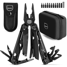 Multitool 23 en 1 Con Caja de Regalo de Alta Calidad, Destornilladores, Abridor de Botellas, Alicates de Cuchillo de Camping - Pantera Negra