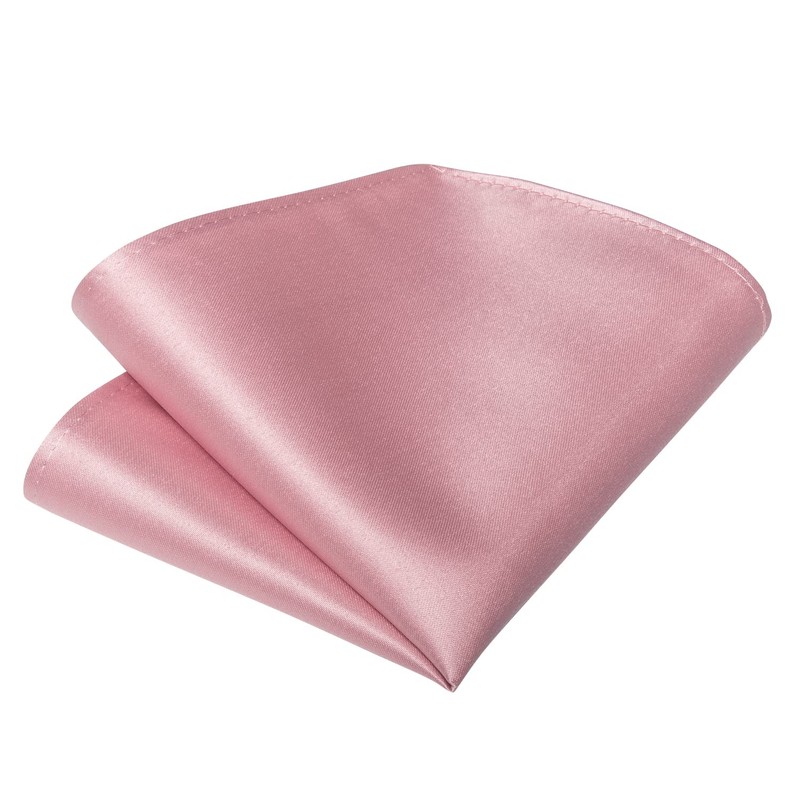 DiBanGu Pink Bow Ties for Men Satin Self-tied Bowtie Set