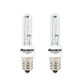 Bulbrite KX40/E12 40W KX-2000 Krypton/Xenon T3 Clear Bulb, Candelabra Base (Clear 2 Pack)