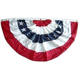 Ramsons Imports USA Pleated Fan American Flag Bunting 6x3 Foot Red White Blue Decoration Decor