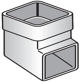 Downpipe Black Aluminium, Alloy Steel Bicycle Seatpost 65mm Square Shoe