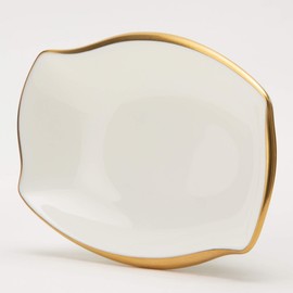 Narumi 50461-9654 Plate, Plate, Forte, 3.9 inches (10 cm), Gold, Stylish, Elegant, Petite Tray, Small Plate, Amuse Rest