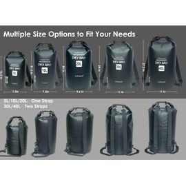 YUMQUA Waterproof Dry Bag Backpack 5L/10L/20L/30L/40L, Roll Top Floating Waterproof Storage Bags for Kayaking, Boating, Swimming, Hiking, Camping and Fishing