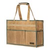 Tool Tote with 6 Pockets & Handle, Durable Waxed Canvas