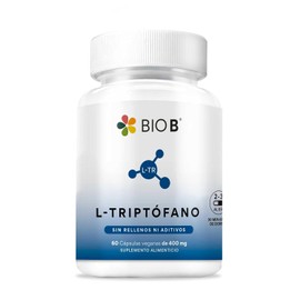 BIO B | L-Triptófano (800mg por porción), 60 Cáps, 100% L-Triptófano | Dormir, Relajación y Estado de Ánimo | Sueño Profundo