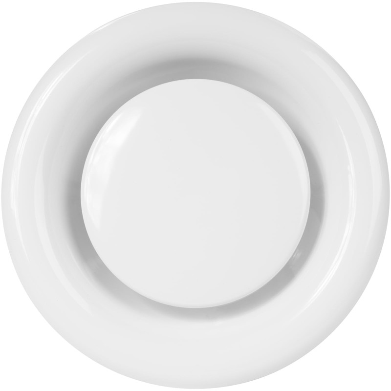 Vent Systems 6" Inch White Metal Adjustable Diffuser - Round