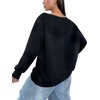 Remidoo Womens Off Shoulder Sweatshirt Drop Shoulder Oversized Long Sleeve