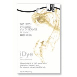 Jacquard iDye Fabric Colour for Textiles, Hot Water Craft Dyeing Powder Suited to Natural Fibres Like Cotton, Linen, Silk, Rayon, Simple No Mess Dissolvable Packet, Ecru, 14g