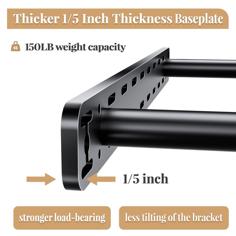 2pcs Floating Shelf Bracket Heavy Duty Hidden Metal Brackets for