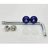 Kuroobaa Motorcycle License Plate Bolts Titanium Anti-theft Screws M6 Set