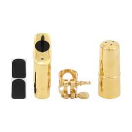 Saxophone Mouthpiece Kit Metal for Althorn Alto Sax with Cap Cushions Instruments AccessoriesNo.6 Size