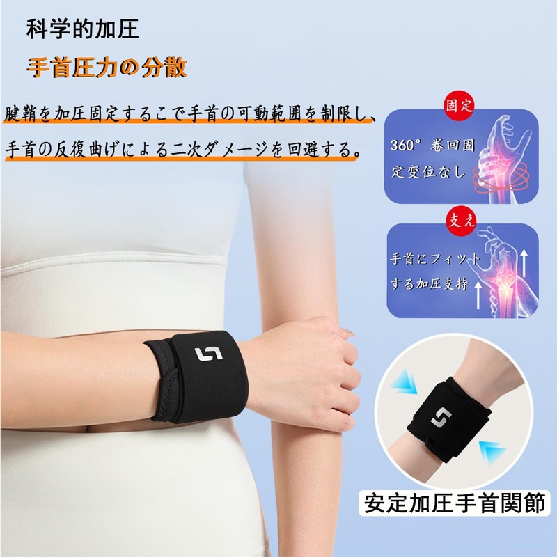 TFCC Wrist Supporter, Tendon Sheath, Joint Stabilization, Comfortable, Flexible, Double