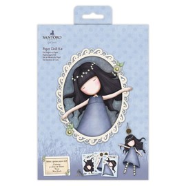docrafts Gorjuss Paper Doll Kit - Tiptoes - One Size - Multicolor - All Ages - Die-cut sheets, twine, mini brad