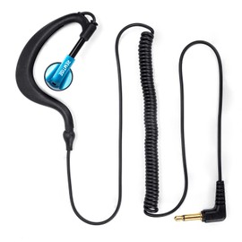 Remtise 3.5mm Receiver/Listen Only Headset Single Wire Earhook Earpiece for Two-Way Radios/Walkie Talkie Speaker Mics (Blue)