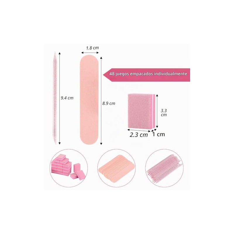Disposable Manicure Kit, 48 Sets Individually Package Nail Kit-Mini Nail