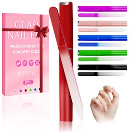 Stocking Stuffers, NICEMOVIC 6 Pack Glass Nail File, Nail File for Natural Nails, Christmas Gifts for Teen Girls, Women, Adults, Party Favor Small Gifts for Mom Her, Valentines Birthday Easter Stuffer