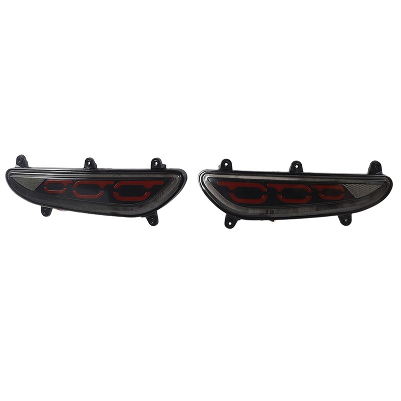 LED Rear Bumper Reflective Fog Brake Turn Indicator Black Left
