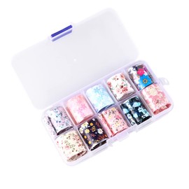 Beavorty 10pcs Stylish Nail Art Decals Set Pattern DIY Nail Accessories for Women Durable Lightweight Unique Design for Home Professional Manicure