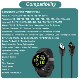 Kissmart Kissmart Charger Cable for Garmin Watch