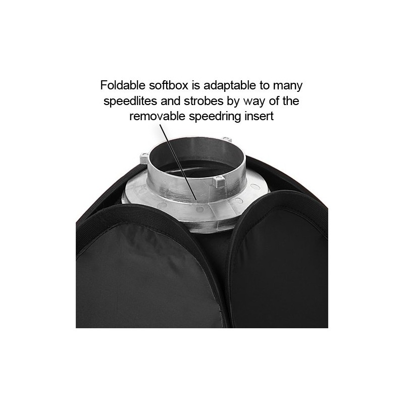 Fotodiox Pro 20x20" Foldable Softbox for Studio Strobe/Flash with Soft