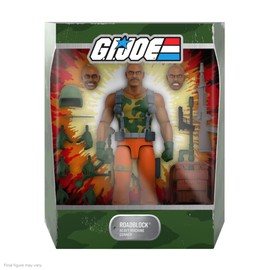 Super7 Ultimates! G.I. Joe Roadblock - 7" G.I. Joe Action Figure with Accessories - Super7 Classic Cartoon Collectibles and Retro Toys