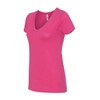 Next Level Lightweight The Ideal V-Neck T-Shirt, Medium, Raspberry