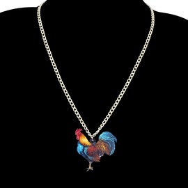 DUOWEI Acrylic Chicken Jewelry Sets Hen Jewelry for Women Charms Gifts (Multicolor)