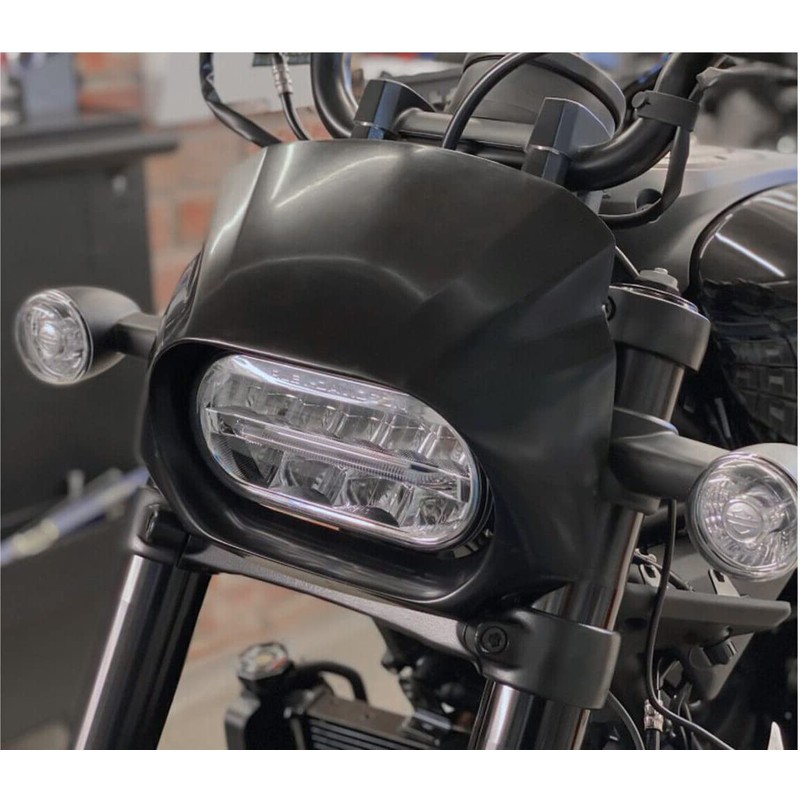 H RUO Headlight Fairing Mask Cowl Fit for Harley Sportster