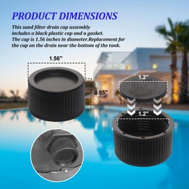 Potiarey 4 Pack SX180HG Sand Filter Drainage Cover Compatible with Hayward Sand Filter and Earlier Models SW-196T, SW-236T, SW-256T, S166T, S180TC, 210TC