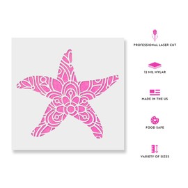 Starfish Stencil - Nautical Stencil, Starfish Stencil, Starfish Stencils, Starfish Stencil Art, Starfish Stencil DIY