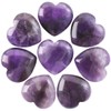 CASMON 8 Pcs Natural Amethyst Heart Love Stones (1 Inches),