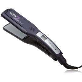 Remington S8001G Wet 2 Straight Wide Plate Wet/Dry Ceramic Hair Straightening Iron with Tourmaline, 2 Inch, Purple