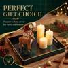 Nuanchu Tartan Christmas Serving Tray, Square Decorative Coffee Table Tray