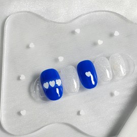 Blue Rub Nail Tips - Coffin Egg / 블루럽 네일팁 - 코핀에그