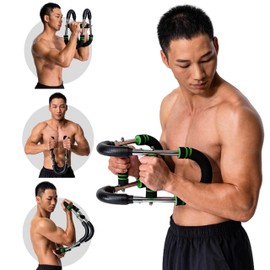 Twister Arm Trainer - Adjustable Resistance Chest Workout Equipment for Home Gym - Strength Training for Arms, Chest - Forearm Power Exercise bar