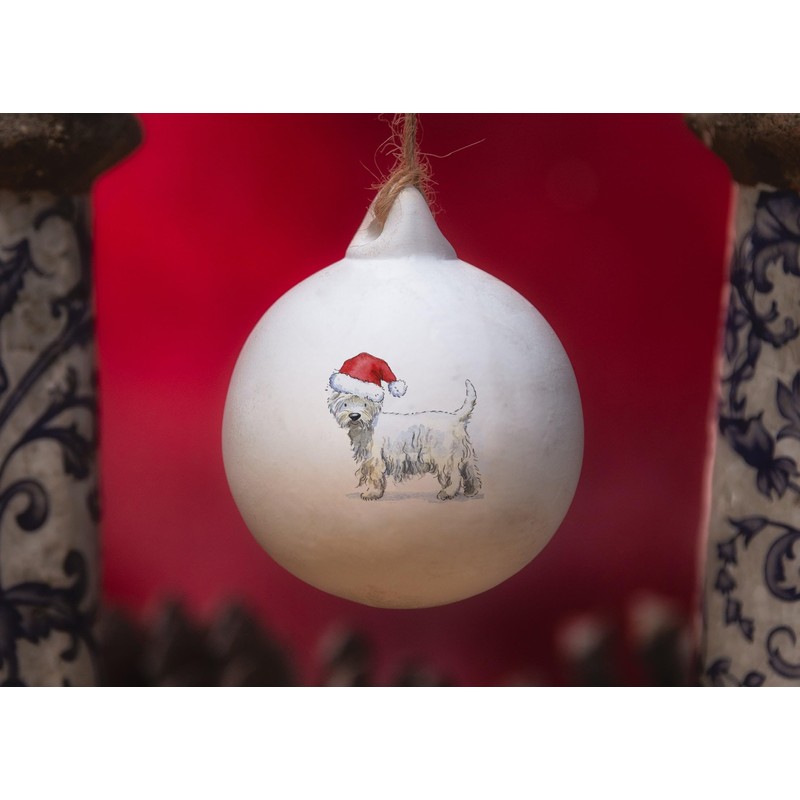 Image Industry Westie Ceramic Bauble - Tree Decoration - Christmas