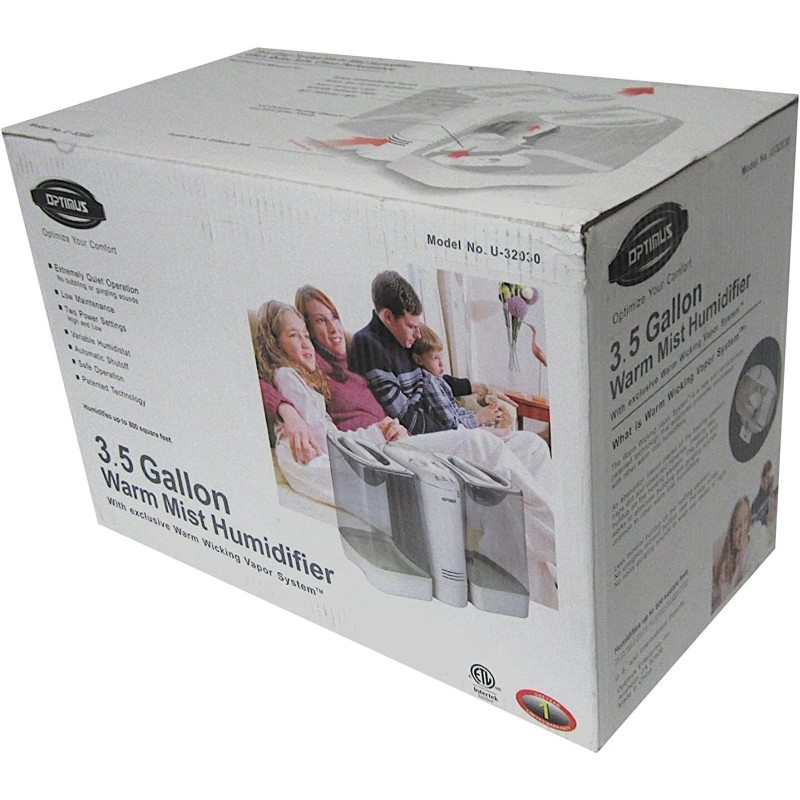 Optimus U-32030 3.5 Gallon Warm Mist Humidifier with Wicking Vapor