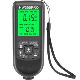Abizarch Paint Thickness Gauge Meter Fe/NFe Probe Coating Thickness Gauge Professional Multifunctional Car Paint Depth Gauge Test Precise HW-300PRO for Car Automatic Detection(black) (black)