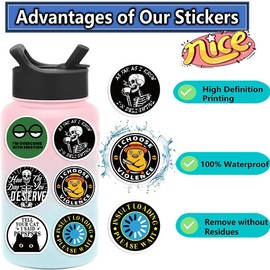 100PCS Funny Meme Stickers for Adults, Prank Meme Hilarious Stickers Vinyl Decal for Water Bottles Laptop Hard Hat