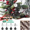 VEYLIN Christmas Mini Baubles, 49pcs 3cm Mini Christmas Tree Baubles