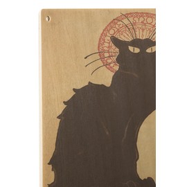 Lantern Press Chat Noir Cabaret Troupe Black Cat - Vintage Advertisement (10x15 Wood Wall Sign, Wall Decor Ready to Hang)