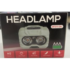 KunHe Pack 4 White and Red Light LED Headlamps Flashlights Headlight Bright Head Lamp for Adults Night Vision and Outdoor Camping