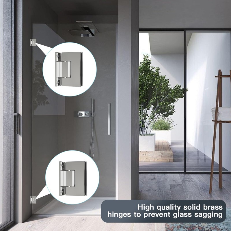 AatrixQuayn 90 Degree Glass Shower Door Hinges Heavy Duty Solid