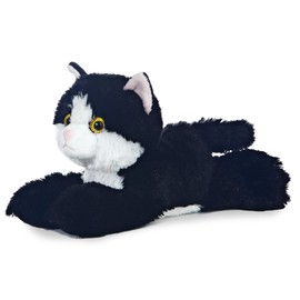 Aurora® Adorable Mini Flopsie™ Maynard™ Stuffed Animal - Mini Companions Ready for Playful Adventures - for Kids All Ages, Toddlers, Adults, and Families - Black 8 Inches