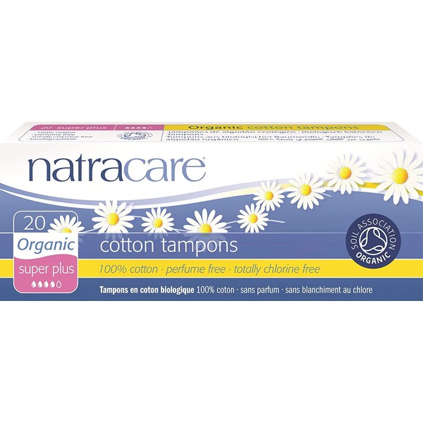 Natracare Organic Cotton Tampons, Super Plus 20 ea ( Pack of 4)