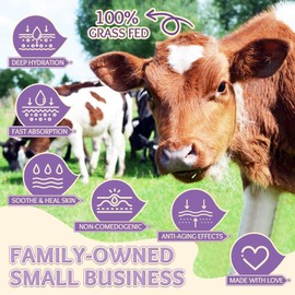 Beef Tallow for Skin, Tallow And Honey Balm, 100% Natural Beef Tallow for Face, Organic Grass-Fed Beef Tallow and Manuka Honey Balm, Whipped Beef Tallow Face Moisturizer Body Cream, Lavender 2oz